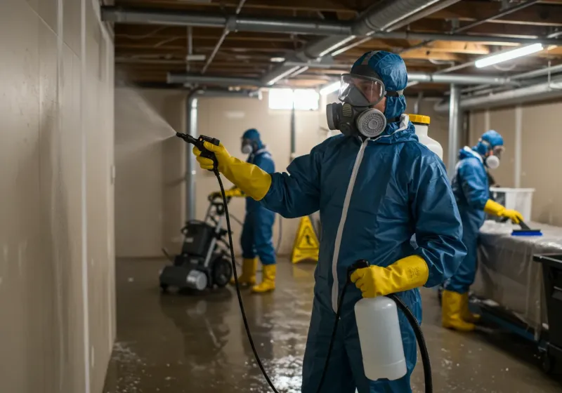 Basement Sanitization and Antimicrobial Treatment process in Summerfield, NC